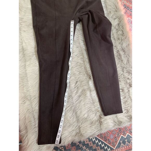 Spanx Brown Faux Suede Pull On High Waisted Leggings Skinny Pants XL - Picture 6 of 7